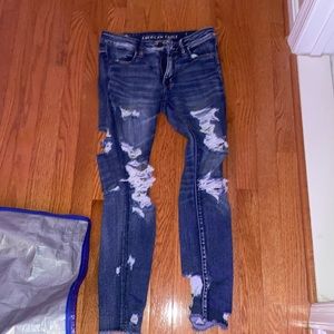 American Eagle ripped skinny jeans